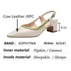 SOPHITINA Spring Fashion Women's Sandals Simple Daily Premium Leather Lady Shoes Comfortable Thick-heeled Female Shoes AO641 210513