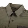 Vracht shirts voor mannen militaire stijl casual lange mouwen tactische shirts heren lente zak knop mannelijke shirts brief printen G0105