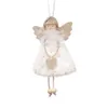 Christmas Tree Decorations Plush Angel Doll Girl Pendant Navidad New Year Xmas Hanging Ornaments Kids Gift PHJK2110