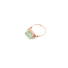 New Fashion Hand Wrap Brass Wire Colorful Natural Stone Ring for Women Gift