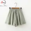 Dames Zomer Casual Chiffon Korte Broek Hoge Taille All-Match Leuke Zoete Meisjes Gepareerd Losse A-Lijn Wide Been Shorts Koreaans 210510