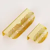 Leaf Shape Furniture Cupboard Cabinet Wardrobe Drawer Pull Knob Brass Handle 361C3