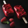 Wholesale casa jardim jantar bar moldes silicone sorvete moldes 4 células cubos bandeja comida cofre cofre maçador diy caseiro freezer lolly molde