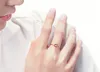 Princess Ruby Gemstone Rings for Women 925 Sterling Silver Wedding Engagement Jewelry Charming Rose Gold Color Ring J2548763698