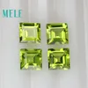 Mele Natural Peridot Стоун для изготовления ювелирных изделий, квадрат 6 ммкс6 мм вырезать зеленый свободный драгоценный камень, огонь цвет и яркий с высоким качеством H1015