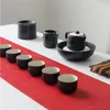 Ensemble Vintage japonais Simple créativité Gong Fu service à thé après-midi céramique théière organisateur Mokken verres