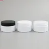 Barattolo di crema PET bianco vuoto da viaggio da 20 x 100 g con coperchi in plastica bianco nero trasparente e sigillo per animali domestici Contenitore cosmetico barattolo da 100 ml di alta qualità