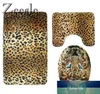 Bath Mats 3PCS Tiger Leopard Mat Printed Toilet Seat Cover Rug Flannrl Floor Set Non-Slip Bathroom Carpet Foot1