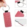 30 estilos DIY Sublimation Leather Chaveiros Domésticos Sundries Chave Pendentes Transferência Térmica Keyring Branco Presente Keychain Acessórios