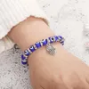 2022 new Fatima Hamsa Hand Evil Blue Eye Charms Strand Bracelets & Bangles Beads Turkish Pulseras For Women Jewelry Wholesale