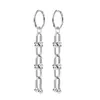Stud rostfritt stål U -formad kedja hängande örhängen för kvinnor smycken grossist