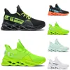 Korting Mens Womens Running Schoenen Drievoudig Zwart Wit Groen Schoen Outdoor Heren Dames Designer Sneakers Sport Trainers Big Size 39-46 Sneaker