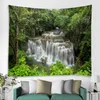 Arazzi Mandala Wall Hanging Beautiful Waterfall Landscape Stampa Grande arazzo Hippie Bohemian