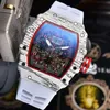 Men's Watches Luxury Chronograph 6-Pin Running Second Unique Creative Calendar Silicone Strap Male Wristwatch16221D