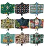 Camping-Decke, Umhang mit Kapuze, Cape Camp-Serie, bedruckt, Fleece-Decken, weich, warm, Sherpa-Umhänge, Bademantel, Sofa, Couch, Schlafsack, Zuhause, Kinder, Teppich, wmq1207-1