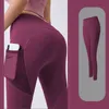 Sexy Girl Pocket Legging Fitness High Waist Push Up Legins Sport Workout Anti Cellulite Seamless Jeggings Sweatpant 211221