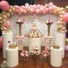 Overige Feestelijke Feestartikelen 2021 Wit 3pcs Ronde Taartstandaard Ijzeren Desserttafel Welkom Bruiloft Decoratie Plinth255v