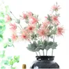 Couronnes de fleurs décoratives 82cm griffe de crabe chrysanthème fleur artificielle haute qualité soie maison décoration de mariage fausse branche de plantes