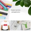 Naklejki okienne SUNICE Ekologiczne Materiał PVC Materiał ciepła Transferowy prasa DIY Styl T-shirt Żelazko na kapeluszu Bag HTV Odzież 50cmx20cm