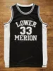 Schip van ons # Lower Merion 33 Bryant Basketball Jersey College Men High School All Gestikt Black Size S-3XL Topkwaliteit