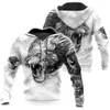 Mens Graphic Hoodies Fashion Boys 3d Digital Hooded Pullover with Skull Liones Pattern Unisex Autumn Trackshirts Wholesale