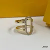 Designer jóias anel moda charme rosa anéis de ouro para mulheres de alta qualidade letra marca jóias