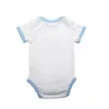 DIY Textiel Sublimatie Spaties Baby jumpsuits White Contton Girl Infant Romper Heat Transfer Printing Peuter Boy Bodysuits Kleding Thermische Press Outfit Mix -maten