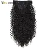 Synthetic Wigs 26 Inch Kinky Curly Clip In Hair 140g Double Weft Wave Clips On By Yaki Beauty7610096