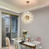 Modern Crystal Dandelion Chandelier LED indoor Lighting Pendant Lamp For Living Room Dining Room Home decorative luminaires