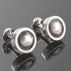 high quality Silver Men shirt cufflinks Promotion Jewelry groom Metal CuffLink for man Gift36870623114032