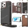 iPhone 15のファッションデザイナー電話ケース15pro 14 14pro 14plus 13 13pro 12 12pro 11 Pro Max 7 8plus Deluxe Leather Card Holder Pocket Bags Luxury Handbag Case Cave