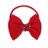 Baby Girls Nylon Headbands Heart Bow Hårband Solid Color Kids Toddler Alla hjärtans dag Elastiska Sequin Bowknot Headband Wkha33