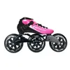 Pattini a rotelle Adulti 3 ruote Velocità in linea Scarpe per 3X125mm Sneaker da corsa su strada a lunga distanza 125mm 85A Street 3X125 125