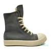 Zapatos de vestir Rick Black Fondo grueso Aumento Dark Owens Hombres Lona Casual Botas cortas Tablero femenino Retro Dissol zapatos