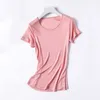 Verão 50% Natural Silk Modis Plus Size Streetwear Camiseta Mulheres Camiseta Mujer Tshirt T-shirt Camiseta Femme Tops Mulheres Camisas Y0621