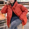 Long Sleeve Solid Casual Woman Parkas Thicken Warm Hooded Coat Winter Autumn Zipper Pocket Loose Coats Femme Veste 210515