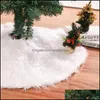 飾りお祝いパーティー用品ホームガーデンホワイトラウンド毛皮のスカート35.5インチの直径 - シャグのシャグ・フェイク・シープスキンクリスマスツリーの装飾ドロ