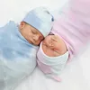Recém-nascido bebê bebê chapéu laço-tintura de algodão pano tampão cauda chapéus suaves 9 cores