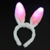 LED Light Luminous Rabbit Ears Flashing Bunny Ears Headdress Head Hair Band Hoop Toy Kid Birthday Party Supplies S20173027419753