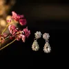 Earrings & Necklace FYUAN Simple Geometric Rhinestone For Women Water Drop Crystal Wedding Bride Jewelry Sets Accessories