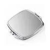Nouveau miroir compact Rectangle blanc miroir de poche en argent miroir pliable cadeau de fête EWF5524