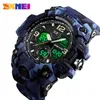 SKMEI 1155B男性クォーツデジタルウォッチスポーツアナログLED電子オスの時計防水ミリタウル腕時計Relogio Masculino X0524