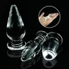 Большой Crystal Bolt Plug Vangina Ball Pyrex стекло Анальные бусы Фаллоимитатор мужской пенис Мастурбатор для взрослых Продукт для взрослых Игрушки для женщин C19010501