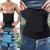 Adult Women Men Shapewear Trimmer Neoprene Fat Burning Sauna Waist Trainer Body Shaping Zipper Abdomen Belt Slimming