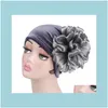 Bonnet / Skl Chapeaux Casquettes Chapeaux, Foulards Gants Mode Imixlot Simple Femmes Élégantes Polyester Grande Fleur Turban Cap De Noce Musulman Hijab