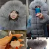 Winter Women Natural fur big collar Coat Denim loose fashion Fur detachable Rabbit lining Parka Leather Jacket 210916