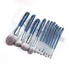 MyDestiny Makeup Brush-Sky Blue 11PCS Super Soft Fiber Borstar Set-High Quality Faceeye Kosmetisk pennor-syntetiskt hår