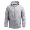 Coupe-vent Veste Hommes Imperméable Respirant Marque Casual Sports En Plein Air Soild À Capuche Manteau Mâle s Hardshell Vent 211214