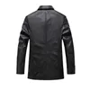 Männer Winter Marke Leder Jacke Casual Motorrad Winter Fleece PU Mantel Faux Leder Jacken Herren Kleidung Streetwear Fashion 211009