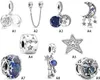 Nueva llegada 925 plata esterlina nueva galaxy galaxy astronaut star beads de vidrio diy apto original brazalete europeo accesorios de joyería para mujeres